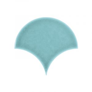 Carrelage mural faience effet rustique CRAQUELE Ecaille 17x15.5 cm Turquoise - - bo&icirc;te de 0.50 m2