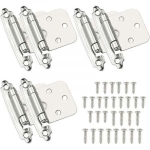 Charni&egrave;res 6 Pcs Charniere Porte Charni&egrave;re &agrave; Fermeture Automatique Mat&eacute;riau en Acier Lamin&eacute; &agrave; Froid Paumelle Ressort avec Amortisseur pour Porte
