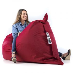 Livedeco - Pouf G&eacute;ant Bordeaux BiG52 Classic 170x130 cm - D&eacute;houssable, Int&eacute;rieur/Ext&eacute;rieur, Rempli de Billes de Polystyr&egrave;ne