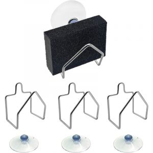 Mezheng - Porte éponge Cuisine inox, Support d'éponge en Acier Inoxydable Support d'éponge de Bain à Ventouse Ferme pour torchon, Couvercle d'évier,