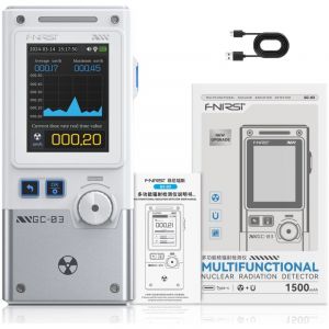 Compteur Geiger, d&eacute;tecteur &eacute;lectromagn&eacute;tique de rayonnement nucl&eacute;aire 3 en 1, sans d&eacute;tection RF, dosim&egrave;tre portable rechargeable, moniteur de