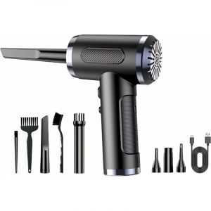 RHG Soufflette Air Comprim&eacute;, 3 Vitesses 50000 Tr/Min Bombe Air Sec Souffleur Pc, Depoussierant Ordinateur Rechargeable Par Usb Avec Batterie 6000mah