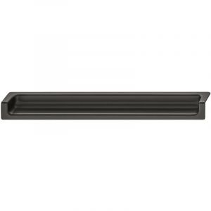 Poign&eacute;e de meuble invisible au design moderne et &eacute;l&eacute;gant 90x24mm entraxe 64mm Cuisine Placard Caisson Tiroir Coquille, noir mat RAL 9017