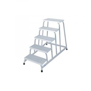 Krause - Marchepied de montage avec marches en caillebotis, 1x5 marches, 805355