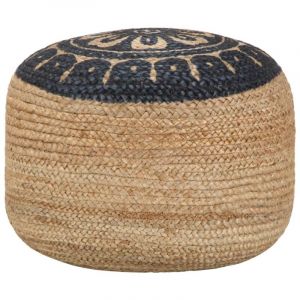 Maison Chic - Pouf fait à la main Pouf de Salon Tabouret Bas Bleu 45 x 30 cm Jute 96753