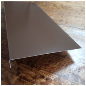Alucouleur - Bande de Rive Aluminium Marron ral 1247 (1 pli, retour 20 mm, ep 1mm) Hauteur : 60 mm