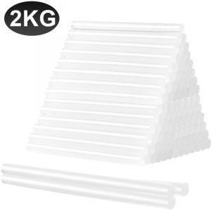 SWANEW 2KG B&acirc;tons de Colle Chaude Ensemble de B&acirc;tons Colle pour Pistolet &agrave; Colle Chaude DIY art ou r&eacute;parations &agrave; domicile 11&times;190mm