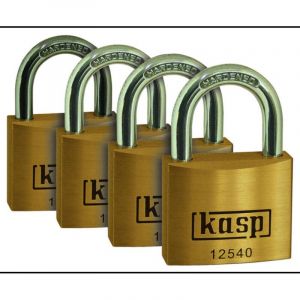 Cadenas Kasp K12520D4 or-jaune avec serrure &agrave; cl&eacute;