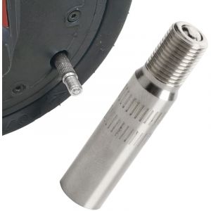 Extention de Valve de Pneu, Adaptateur de Rallonge Embout de Gonflage Trottinette Electrique en Alliage d'aluminium Rallong&eacute; de 39 MM Compatible M365
