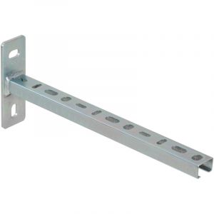 Console de rail, console murale, support mural, support pour charges lourdes en acier galvanis&eacute;, r&eacute;sistant &agrave; la corrosion - 28/30 Argent 24cm, 25