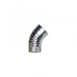 Coude 45G galvan poêle. 150MM.