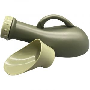 Urinoir portable unisexe pour hommes et femmes : pistolet &agrave; urine avec poign&eacute;e et couvercle, urinoir de voyage, urinoir de lit, urinoir de camping, 1