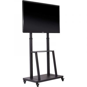 Unho - Meuble tv Roulettes - Support tv sur Pied pour &Eacute;crans de 32-80 Pouces - Hauteur R&eacute;glable 140-162.5cm - Charge 65kg vesa 600x400mm