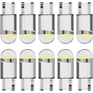 [JAMAIS UTILIS&Eacute;] 10 Pieces T10 W5W LED 194 Ampoule voiture 12V 6000k(Blanc)COB Ampoule de Remplacement,168 Ampoule LED,2825 T10 Ampoule LED W5W,LED