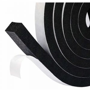 Joint Porte Fen&ecirc;tre en mousse Adh&eacute;sive boudin bas de porte 15mm x 8mm x 2m Joint de l&rsquo;Anticollision et l&rsquo;Insonorisation Coupe vent, Mousse noir film