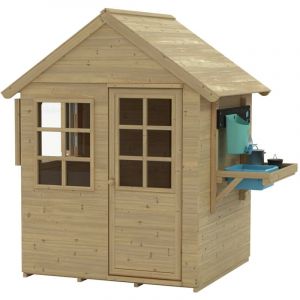 Maisonnette cabane enfant ROMARIN bois FSC&reg; avec cuisine et volets
