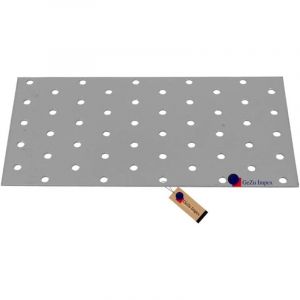 GeZu Impex Plaques d'assemblage plates Galvanis&eacute; 100 x 200 mm fixation m&eacute;tal patte de perfor&eacute;e connecteurs plats