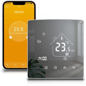 Thermostat Intelligent Thermostat de Chauffage Thermostat d'ambiance Thermostat WiFi Thermostat Mural Intelligent pour Chauffage par Le Sol