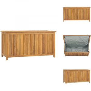 Boîte de jardin 114x50x58 cm Bois massif de teck - Boîte De Jardin - Coffre De Jardin - Rangement Extérieur - Bois De Teck - Meuble De Jardin