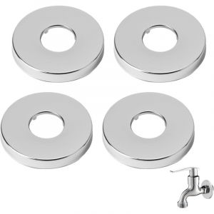 Jalleria - Rosaces Mitigeur Douche en Acier Inoxydable – Rosace Radiateur Polies et Sans Burr, (3/4) ø 27 mm x Ø70mm x 10mm, pour Rosace Robinet