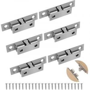 6 Pcs Loqueteau &agrave; Bille,Loquet &agrave; Double Boule,R&eacute;glables Loquet &agrave; Double Boule,Verrous de Porte &agrave; Double Boule Massif,pour Meubles de Cuisine,Armoire