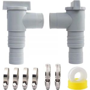 Ccykxa - Lot de 2 Vanne d'entretien/d'arrêt pour Piscine avec Raccord de Tuyau de 32mm, Robinets d'arrêt pour Piscine, Vanne Piscine Double Split