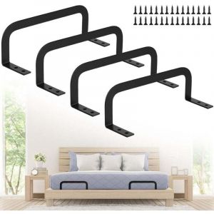 Lot de 4 Arret Matelas , Cale Matelas pour Stabilisation de Matelas , Arceau de Matelas antid&eacute;rapant , But&eacute;e de Glissement de Matelas en M&eacute;tal ,