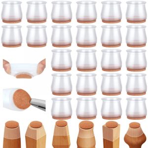 Protecteurs de sol de pieds de chaise en Silicone, couvre-pieds de chaise, couvre-pieds de chaise, adapt&eacute;s aux pieds de chaise de 25 &agrave; 30mm, 30 pi&egrave;ces