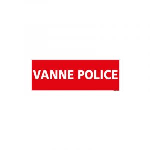 Panneau vanne police (K0362) - Adh&eacute;sif - 210 x 75 mm
