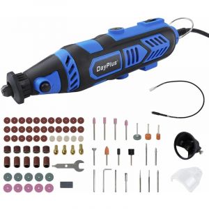 Mini meuleuse rectifieuse 80 pièces, y compris boîtier meuleuse à main multi-ponceuse multitool perceuse rotative meuleuse outil de meulage (80