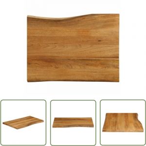 Dessus de table 90x60x2,5 cm bord vivant bois massif manguier - Dessus De Table - Table Basse - Plateau De Table - Bois Massif - Manguier - The