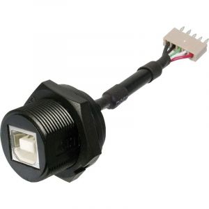 Connecteurs usb 2.0 - IP67 Tru Components TC-A-USB-BPFS-203 embase femelle usb b femelle vers connecteur 5 pôles Connec
