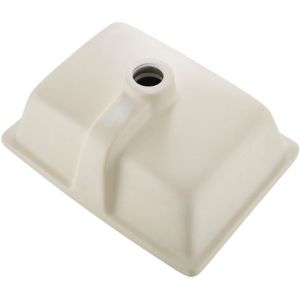 Mophorn Lavabo de salle de bain encastr&eacute;, 400 x 305 mm, vasque rectangulaire en c&eacute;ramique blanche avec trou de trop-plein, &eacute;vier moderne sous plan
