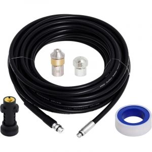 Tuyau D&eacute;boucheur Canalisation 15m,Furet karcher Compatible avec Karcher K2, K3, K4, K5, K6, K7, Nettoyeur Haute Pression 180Bar 60&deg;C pour colmatage