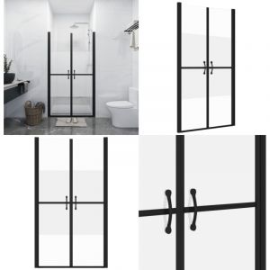 Vidaxl - Porte de douche esg demi-dépoli (78-81)x190 cm - porte de cabine de douche - portes de cabine de douche - Home & Living