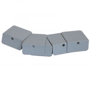 Arr&ecirc;ts aluminium pour profil de bordure toiture polycarbonate (x5) - Coloris - Aluminium, Epaisseur - 16 mm