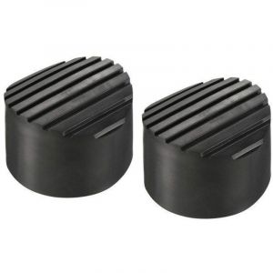 Patin d'&eacute;chelle SOURCING MAP 2Pcs 76mm ID &Eacute;chelle Antid&eacute;rapant Pieds Patins Caoutchouc Rond Housse Coussin &Eacute;chelle Protection Noir