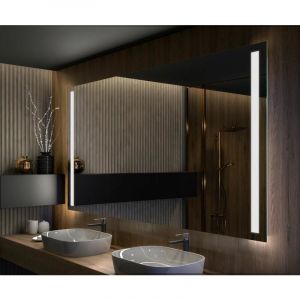 Artforma - Miroir led Lumineux 90x80 cm de Salle de Bain Mural AmbientLine avec éclairage Blanc Froid 7000K L02 Transparent