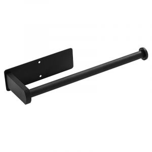 Noir-Porte Sopalin, Support Dévidoir Sopalin Acier Inoxydable Pas de Perçage Porte Essuie Tout Auto-adhésif Devidoir Support Tout Mural, Derouleur