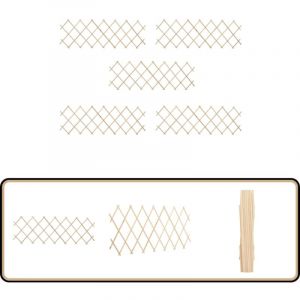 Clôture à treillis 5 pcs Bois de sapin 180x60 cm - Clôture Bois - Clôture Treillis - Clôture Extensible - Clôture Jardin - Panneau De Clôture