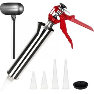 Pistolet &agrave; Calfeutrer Ciment en Acier Inoxydable Pistolet &agrave; Coulis pour Mortier Professionnel Pistolet Applicateur de Mortier Pompe &agrave; B&eacute;ton de Joint