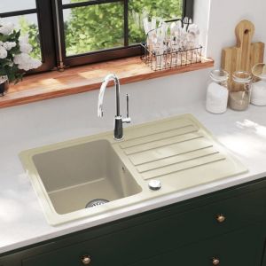 Maisonchic - vier de cuisine, Lavabo, Vasque Granit Seul lavabo Beige FR923735 design in
