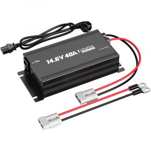 Litime - 14.6V 40A Chargeur de batterie au lithium pour 12V LiFePO4 Batterie lithium fer phosphate