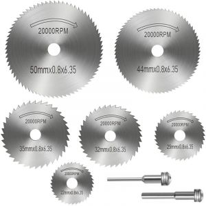 Jeu de 8 lames de scie HSS, lames de scie circulaire, meuleuse &agrave; disque, disque de coupe pour bois, meules, mini-lame de scie circulaire, lames de