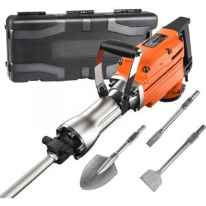 Mophorn - 2200W marteau de démolition brise béton avec 6 burins Moteur haute puissance, conception robuste en aluminium