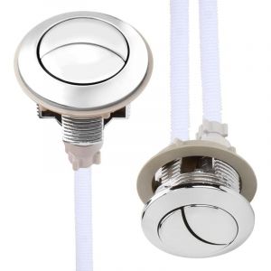 2pcs Bouton Poussoir Chasse D'eau 38mm, Universel Bouton Chasse D'eau WC Double Chasse Toilet Boutons De Chasse D'eau de Remplacement Double Ligne
