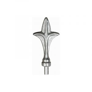 Pointe de lance - H145mm L73mm Ø16mm - Avec tige pour manchonner dans un tube creux - Aluminium - à coller Deco Fer Forge