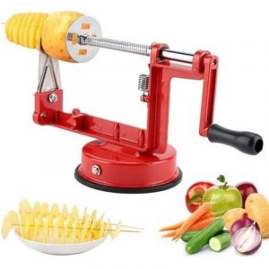 Coupe en Spirale Coupe-Pomme de Terre Coupe-Frites en Acier Inox, &Eacute;plucheurs de Pommes de Terre Fruit Carottier Remuer Trancheuse Coupeur, Machine &agrave;