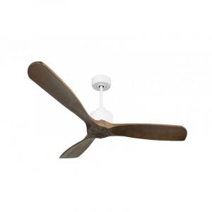 Modulo Slim de Klassfan - Ventilateur de plafond et destratificateur moteur DC blanc et bois sombre30 &agrave; 60 m&sup2;