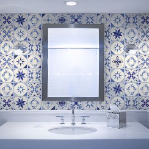 Sticker Mural Carrelage adh&eacute;sif Cuisine Salle de Bain - 24 stickers carreaux de ciment azulejos ciara - 24stickers15x15cm